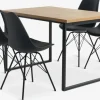 AABENRAA + KLARUPAABENRAA L120 table coloris chêne + 4 KLARUP chaises noir-JYSK Outlet