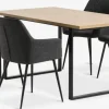 AABENRAA + PURHUSAABENRAA L160 table coloris chêne + 4 PURHUS chaises gris-JYSK Online