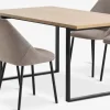 AABENRAA + VELLEVAABENRAA L160 table coloris chêne + 4 VELLEV chaises sable-JYSK Online