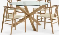 AGERBY + GUDERUPAGERBY Ø119 table chêne naturel + 4 GUDERUP chaises chêne-JYSK Best