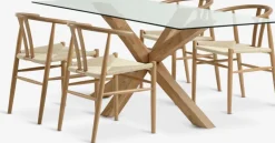 AGERBY + GUDERUPAGERBY L190 table chêne naturel + 4 GUDERUP chaises chêne-JYSK Discount