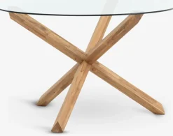 AGERBYTable AGERBY Ø119 verre/chêne naturel-Royal Oak Hot