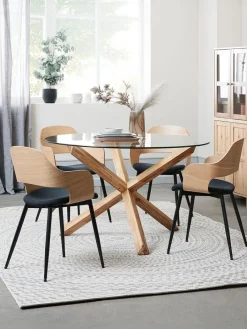 AGERBYTable AGERBY Ø119 verre/chêne naturel-Royal Oak Hot