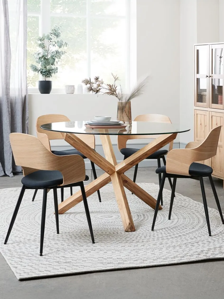 AGERBYTable AGERBY Ø119 verre/chêne naturel-Royal Oak Hot