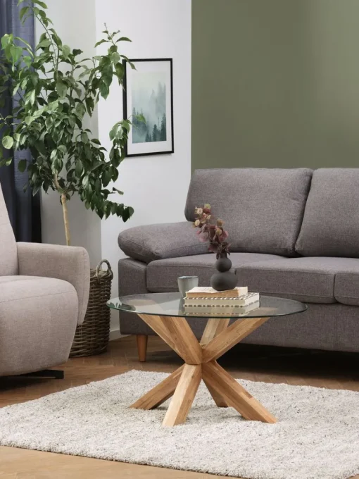 AGERBYTable basse AGERBY 60x100 verre/chêne naturel-Royal Oak Hot