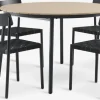 AKTIVEN + HAGLEBUAKTIVEN L118/168 table naturel + 4 HAGLEBU chaises noir-JUTLANDIA Discount