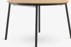 AKTIVEN + HAGLEBUAKTIVEN L118/168 table naturel + 4 HAGLEBU chaises noir-JUTLANDIA Discount