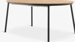 AKTIVEN + HAGLEBUAKTIVEN L118/168 table naturel + 4 HAGLEBU chaises noir-JUTLANDIA Discount
