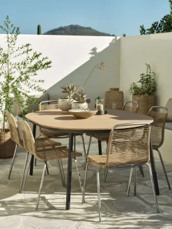 AKTIVEN + MIDDAGSBERGETAKTIVEN L118/168 table + 4 MIDDAGSBERGET chaises naturel-JYSK