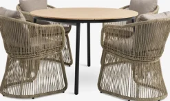 AKTIVEN + STORDALENAKTIVEN L118/168 table + 4 STORDALEN chaises naturel-JYSK Sale