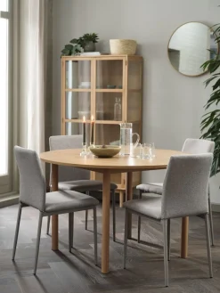 ALSTED + BRANDEALSTED Ø120 table chêne naturel + 4 BRANDE chaises beige-JYSK Online