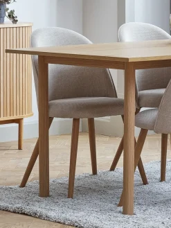 ALSTED + THORUPALSTED L160 table coloris chêne + 4 THORUP chaises beige-JYSK Outlet