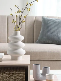 ALVISVase ALVIS Ø20xH30cm blanc-JYSK New