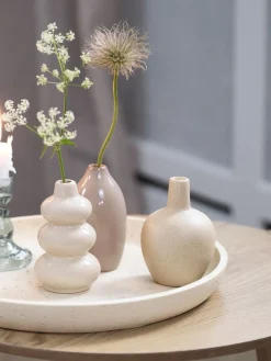 AMUNDSENVase AMUNDSEN Ø6xH10cm beige 3pcs/pqt-JYSK Clearance