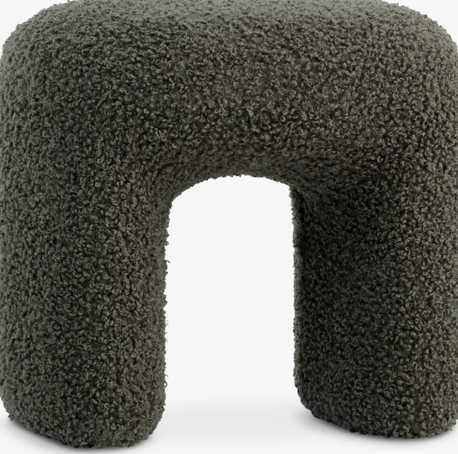 ANDSTPouf ANDST 46x38 tissu teddy vert olive-JYSK Outlet