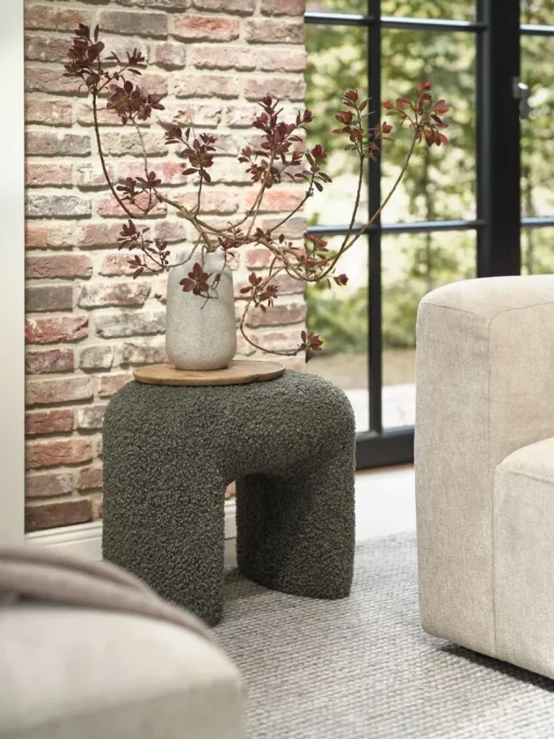 ANDSTPouf ANDST 46x38 tissu teddy vert olive-JYSK Outlet