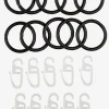 Anneau rideau a/crochet 10pcs/pqt noir-JYSK