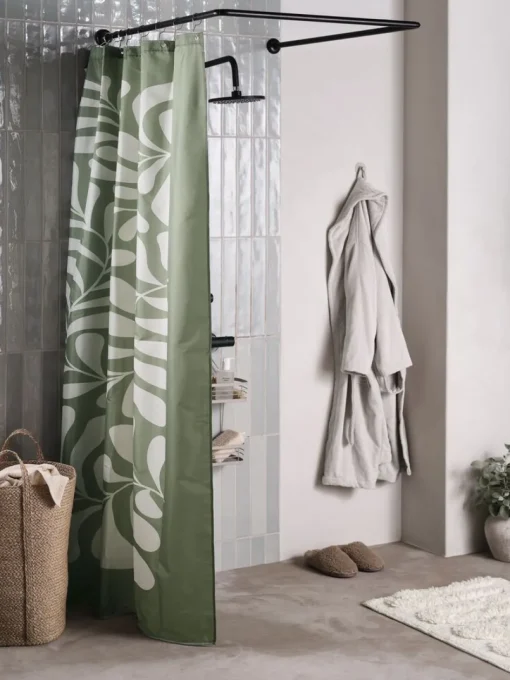 BAGGETORPPlusRideau de douche BAGGETORP 180x200 vert olive-JYSK New