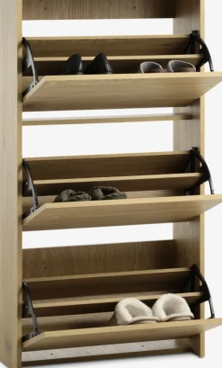 BAKHUSEMeuble à chaussures BAKHUSE 3 compartiments coloris chêne-JYSK Clearance