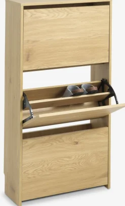 BAKHUSEMeuble à chaussures BAKHUSE 3 compartiments coloris chêne-JYSK Clearance