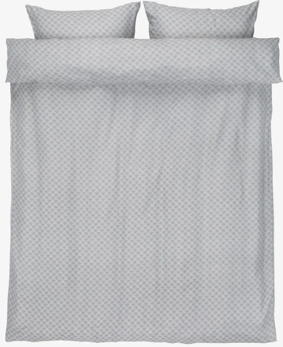 BEATEBasicParure de lit Seersucker BEATE 240x220 gris-JYSK Discount