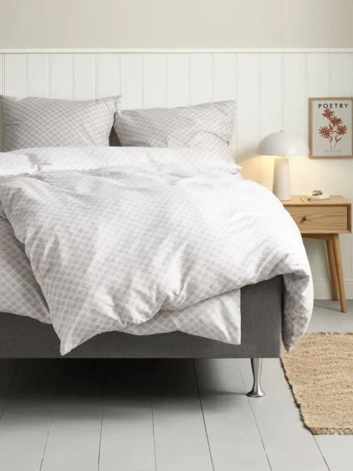 BEATEBasicParure de lit Seersucker BEATE 240x220 gris-JYSK Discount