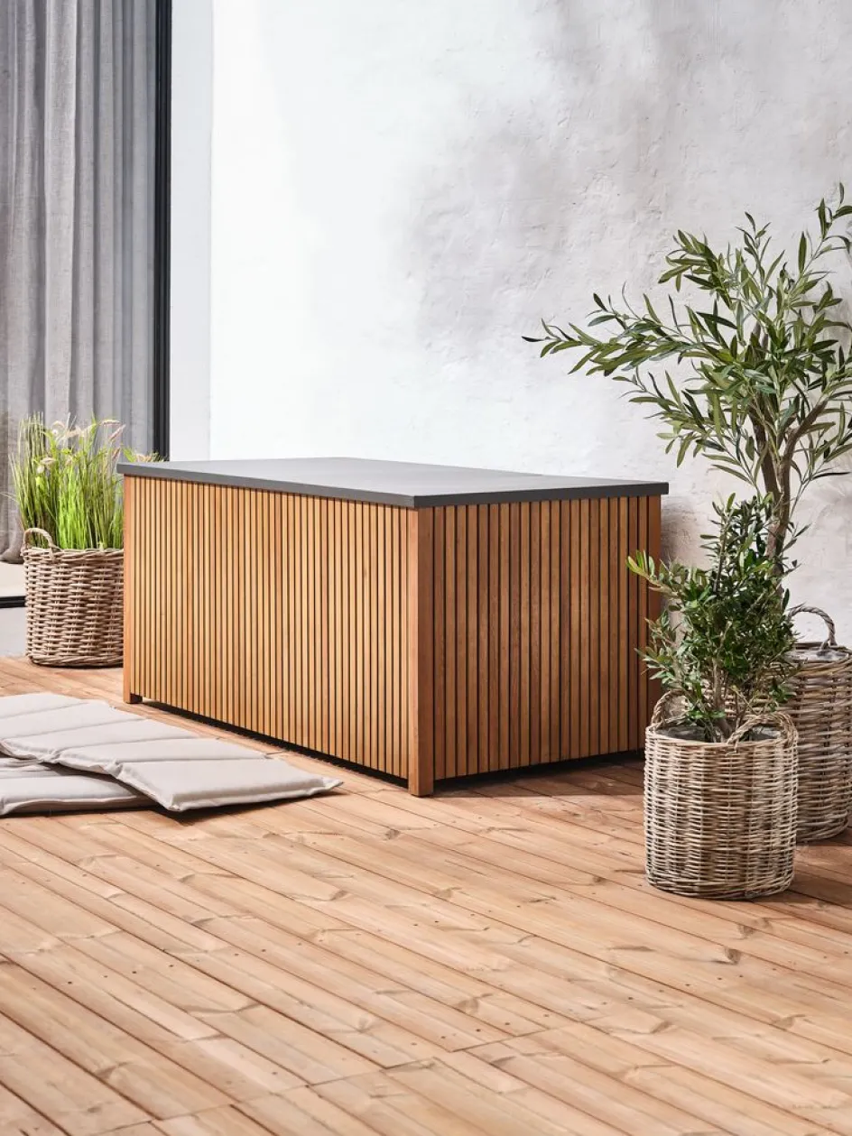 BEDERCoffre à coussins BEDER l155xH71xP78 eucalyptus-JUTLANDIA Hot