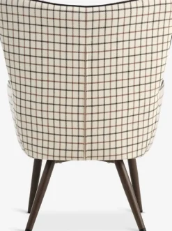 BIERSTEDFauteuil BIERSTED à carreaux tissu beige/brun-JYSK Online