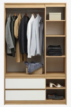 BILLUNDArmoire BILLUND 119x193 blanc/coloris chêne naturel-JYSK Hot