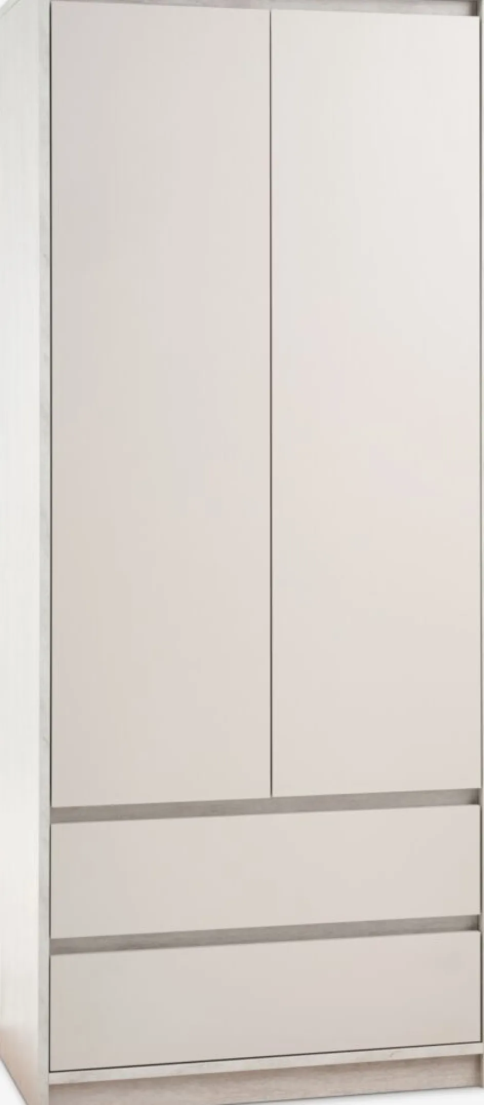 BILLUNDArmoire BILLUND 80x193 2 portes 2 tir. colo. travertin/beige-JYSK Discount