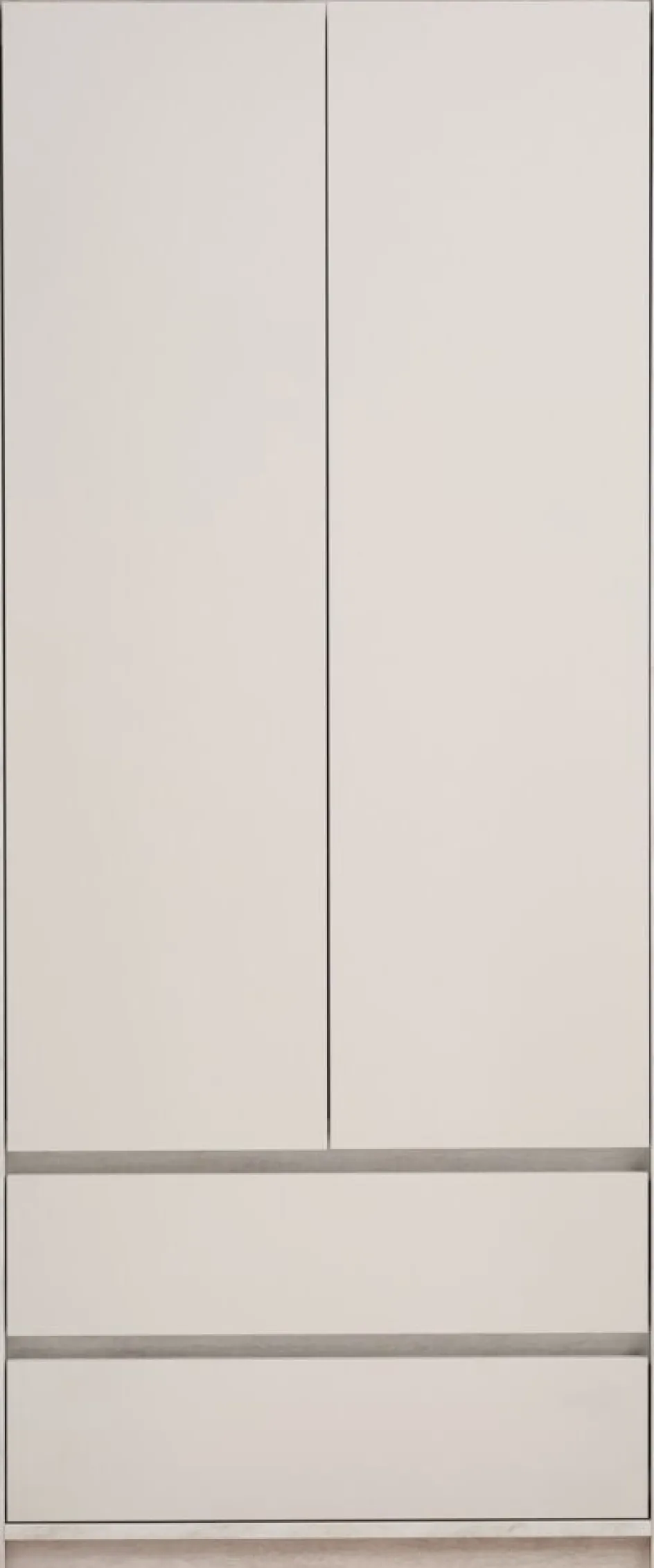 BILLUNDArmoire BILLUND 80x193 2 portes 2 tir. colo. travertin/beige-JYSK Discount