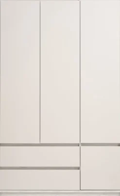 BILLUNDArmoire BILLUND 119x193 4 portes 2 tir. colo travertin/beige-JYSK New