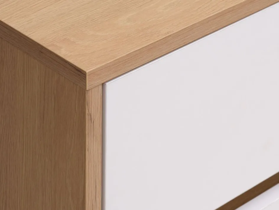 BILLUNDCommode 3+3 tiroirs BILLUND blanc/coloris chêne naturel-JYSK Discount