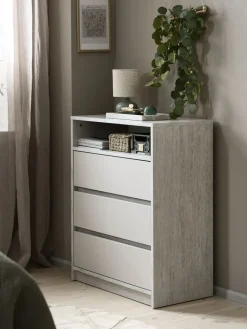 BILLUNDCommode 3 tiroirs BILLUND coloris travertin/beige-JYSK Online