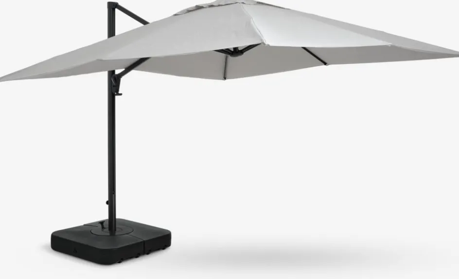 BUBERGParasol déporté BUBERG l300xL300 gris clair-JUTLANDIA Online
