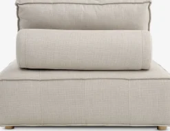 DAGSTRUPPouf DAGSTRUP a/dossier tissu beige-JYSK New