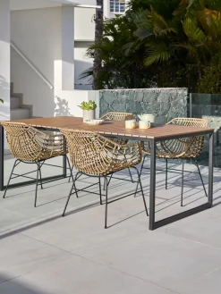 DAGSVAD + ILDERHUSEDAGSVAD L190 table + 4 ILDERHUSE chaises naturel-JYSK New