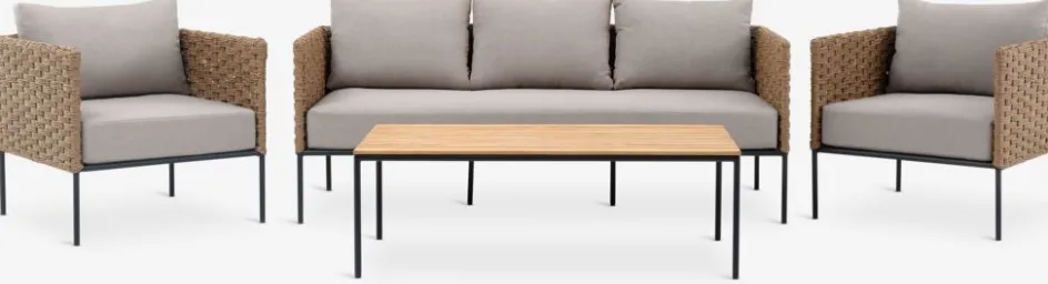 DAMFENNEREnsemble lounge DAMFENNER 5 personnes naturel-JYSK Best