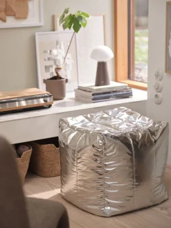 DAVINDEPouf DAVINDE 40x45 argenté-JYSK Sale