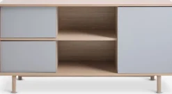 EGEBJERGBuffet EGEBJERG 2 tiroirs/1 porte gris/chêne clair-Royal Oak