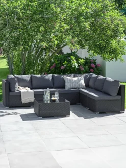 EGEnsemble lounge modulable EG 6 personnes noir-JYSK Outlet