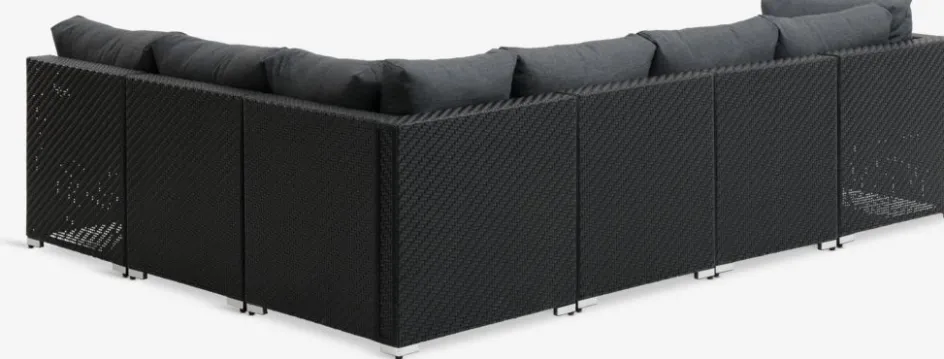 EGEnsemble lounge modulable EG 6 personnes noir-JYSK Outlet
