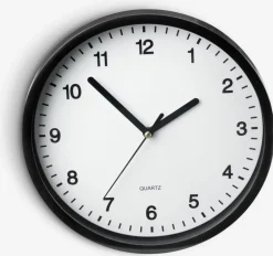 ELVARTHorloge murale ELVART Ø23cm noir/blanc-JYSK Outlet