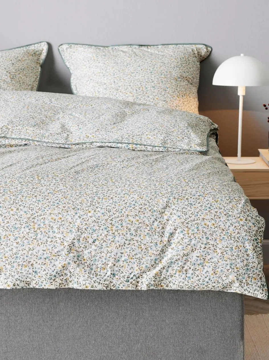EMILYGoldParure de lit Percale EMILY 240x220 bleu-KRONBORG Outlet