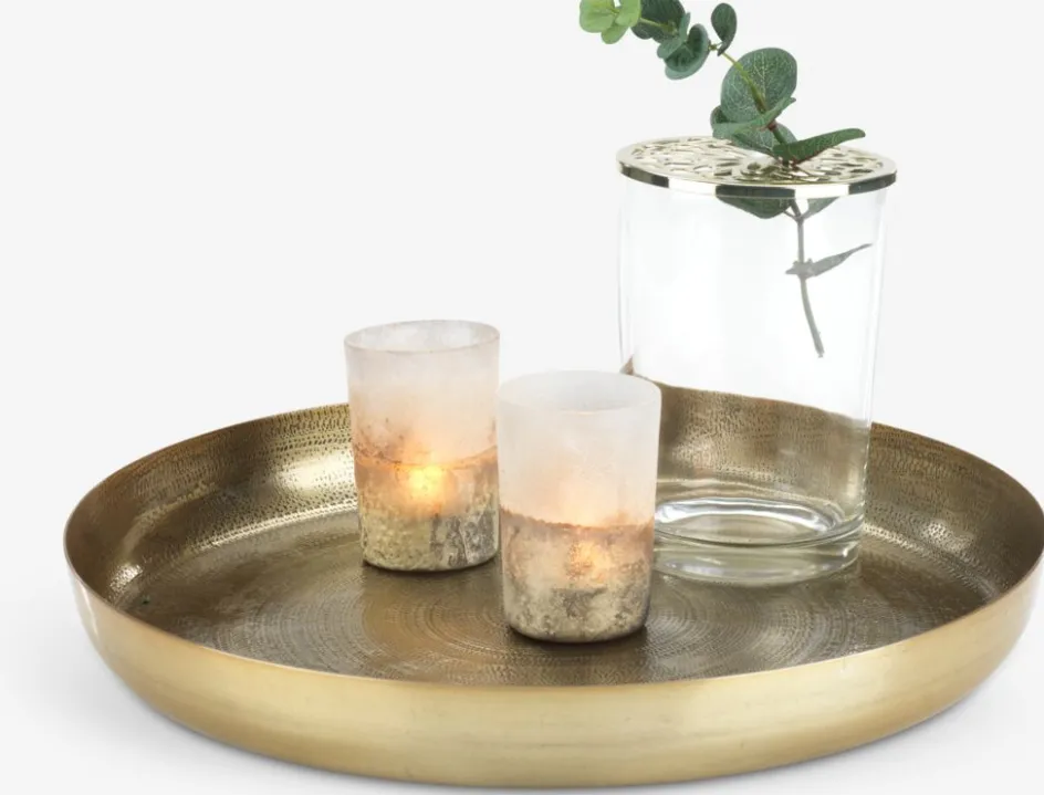 ERLINGPlateau décoratif ERLING Ø34xH4cm laiton-JYSK Clearance