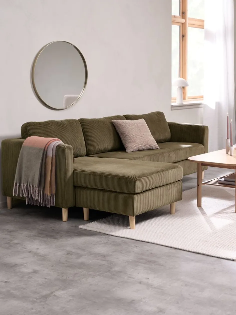 FALSLEVCanapé FALSLEV méridienne velours côtelé-JYSK Discount