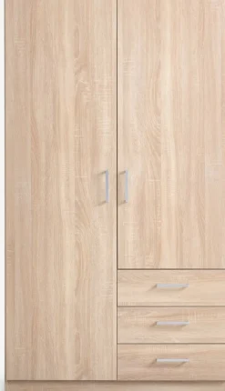 FANDRUPArmoire FANDRUP 97x176 2 portes 3 tiroirs coloris chêne c.-JYSK New