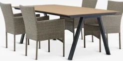 FAUSING + AIDTFAUSING L220 table + 4 AIDT chaises naturel-JYSK Hot