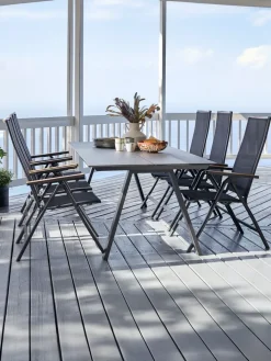 FAUSING + BREDSTENFAUSING L220 table + 4 BREDSTEN chaises noir-JUTLANDIA Outlet