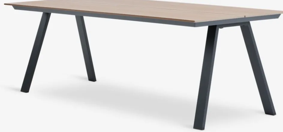 FAUSING + BREDSTENFAUSING L220 table naturel + 4 BREDSTEN chaises noir-JUTLANDIA Online